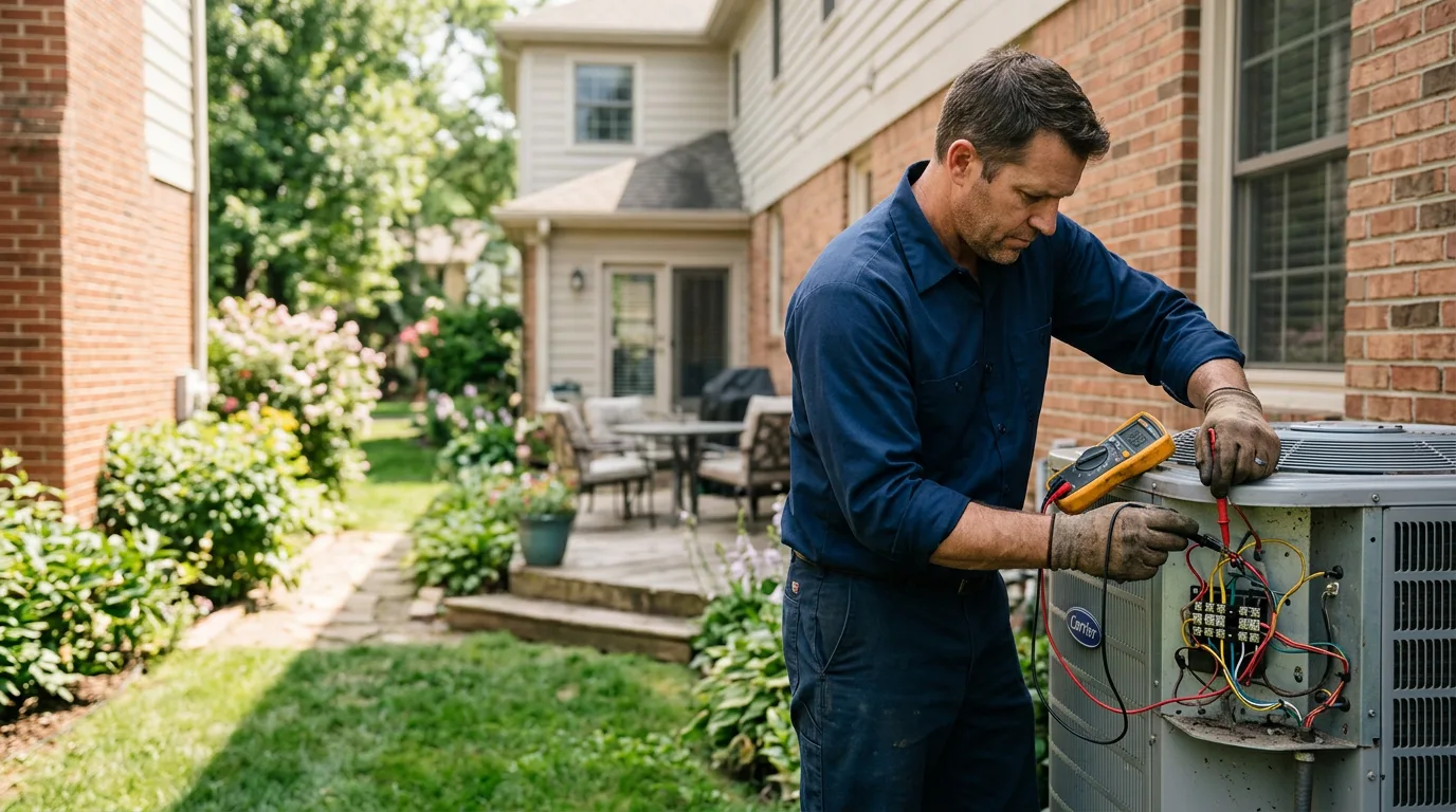HVAC technician working near Clyde, NC